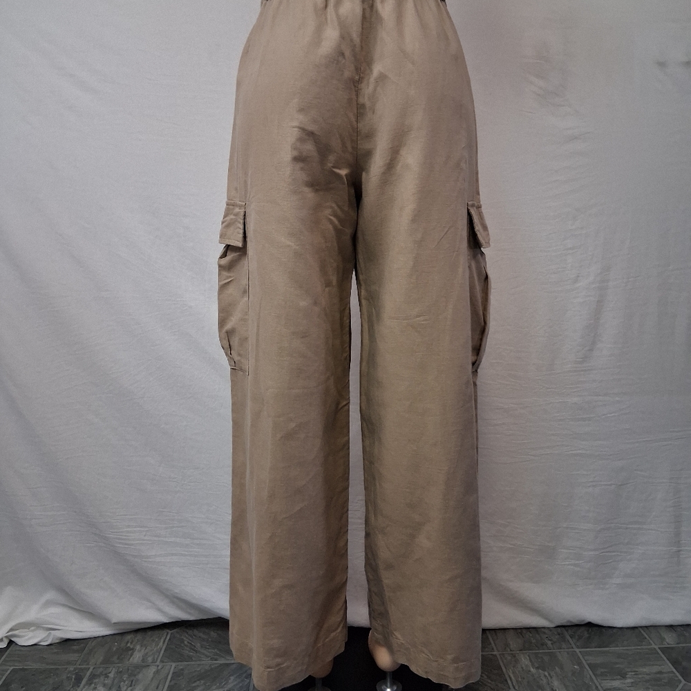 GAP Wonen's Wide-Leg Cargo Pants - Taupe Brown Size S - Picture 10 of 16